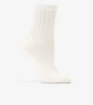 Discount Cole Haan 1 Pack Cable Knit Anklet Socks Ivory