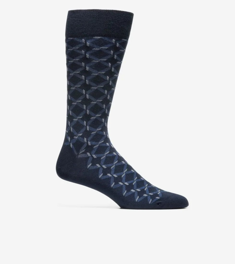 1-pack-mens-geometric-print-dr-CeWKUSng-0.webp Best Cole Haan 1 Pack Men's Geometric Print Dress Crew Socks Navy
