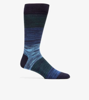 Fashion Cole Haan 1 Pack Men's Marled Colorblock Dress Crew Socks Navy