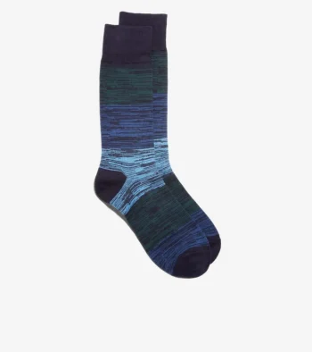 Fashion Cole Haan 1 Pack Men's Marled Colorblock Dress Crew Socks Navy