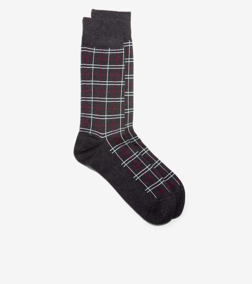 1-pack-mens-plaid-dress-crew-s-KJJOygZx-1.webp Outlet Cole Haan 1 Pack Men's Plaid Dress Crew Socks BlackHeather