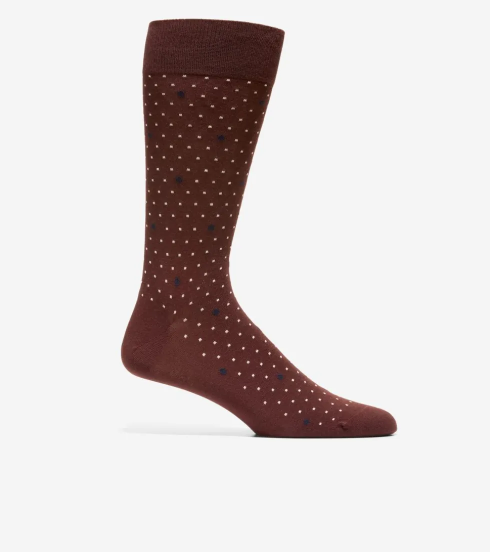 1-pack-mens-polka-dot-dress-cr-GJzYWBVo-0.webp Fashion Cole Haan 1 Pack Men's Polka Dot Dress Crew Socks DarkBrown