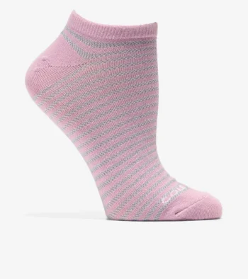 Online Cole Haan 3 Pack Textured Stripe Supersoft Low Cut Socks MauveAssorted