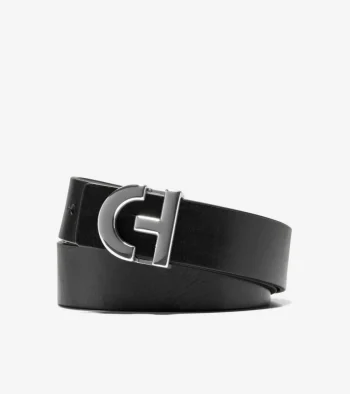 Best Cole Haan 32mm Logo Plaque Belt Black