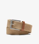 Discount Cole Haan 35MM Tubular Stretch Cord Belt Khaki