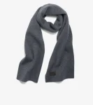 Fashion Cole Haan Birdseye Knit Scarf CaviarGray