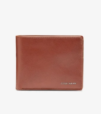 Sale Cole Haan Boxshine Extra Capacity Wallet Cognac