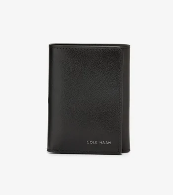 Discount Cole Haan Boxshine Trifold Wallet Black