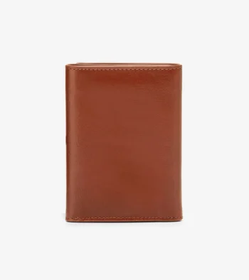 Hot Cole Haan Boxshine Trifold Wallet Cognac