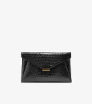Sale Cole Haan Christena Envelope Clutch BlackCrocPrint