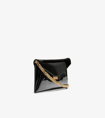 Hot Cole Haan Christena Envelope Clutch BlackPatent
