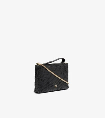 Best Cole Haan Essential Pouch GenevieveWeaveBlack