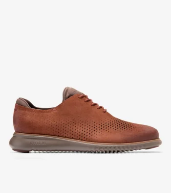 Best Cole Haan Men's 2.ZER&Oslash;GRAND Laser Wingtip Oxfords Lava