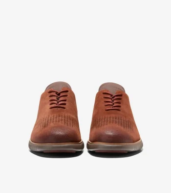Best Cole Haan Men's 2.ZERØGRAND Laser Wingtip Oxfords Lava