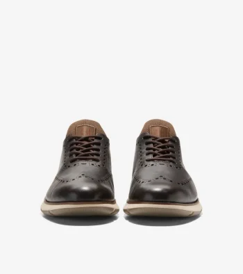 Clearance Cole Haan Men's 4.ZERØGRAND Oxford DarkChocolate-Truffle-Oat