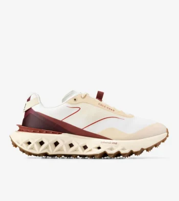 Best Cole Haan Men's 5.ZER&Oslash;GRAND All-Terrain Running Shoes Ivory-Cabernet-Alabaster