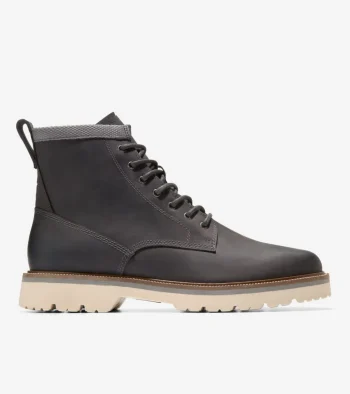 Online Cole Haan Men's American Classics Plain Toe Waterproof Boots Pavement-AlabasterGleam