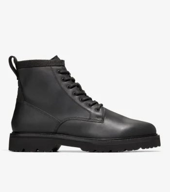Fashion Cole Haan Men's American Classics Waterproof Plain Toe Boots Black