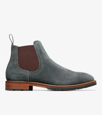 Hot Cole Haan Men's Berkshire Lug Water-Resistant Chelsea Boots TurbulenceSuede-Natural