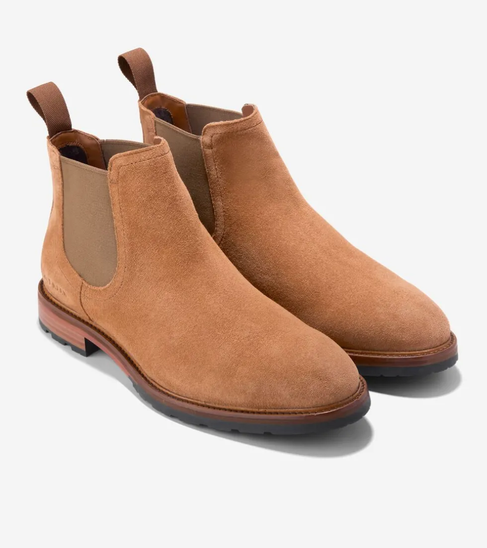 mens-berkshire-lug-water-resis-QGpFTVUq-4.webp Online Cole Haan Men's Berkshire Lug Water-Resistant Chelsea Boots BritishTanSuede-Natural