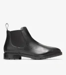 Clearance Cole Haan Men's Berkshire Lug Water-Resistant Chelsea Boots Black