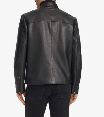 Online Cole Haan Men's Classic Zip-Front Moto Jacket Black