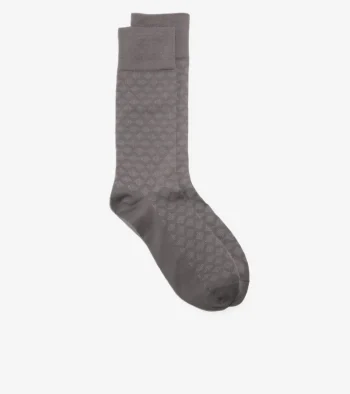 Sale Cole Haan Men's Diamond Microfiber Dress Crew Socks DarkGrey