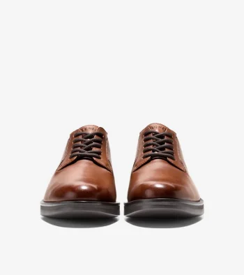 Discount Cole Haan Men's Grand Ambition Postman Oxfords BritishTan-DarkChocolate