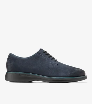 Best Cole Haan Men's Grand Ambition Postman Oxfords Blueberry-Black-OrionBlue
