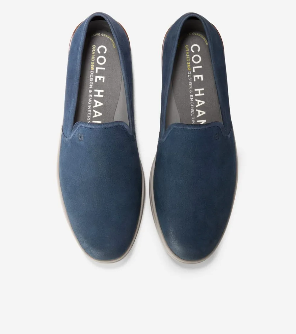 mens-grand-ambition-slip-on-lo-eCkzXppT-3.webp Clearance Cole Haan Men's Grand Ambition Slip-On Loafers Blueberry-OxfordTan