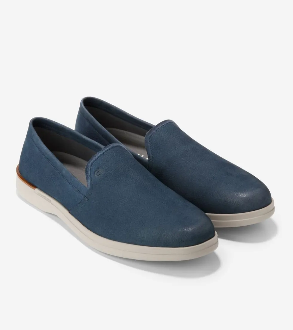 mens-grand-ambition-slip-on-lo-eCkzXppT-4.webp Clearance Cole Haan Men's Grand Ambition Slip-On Loafers Blueberry-OxfordTan