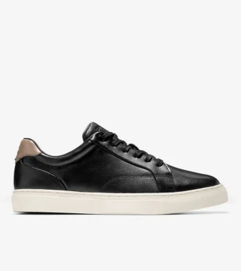 Online Cole Haan Men's Grand Kittery Court Sneakers Black-IrishCoffee-Ivory