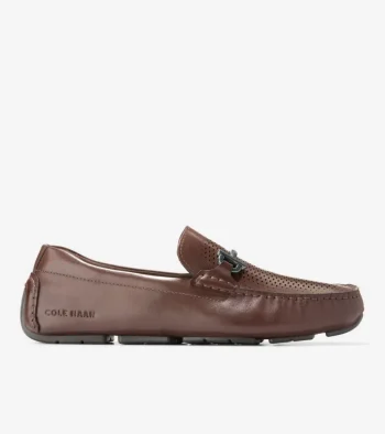 Online Cole Haan Men's Grand Laser Bit Driving Loafers Lava-BlackWalnut
