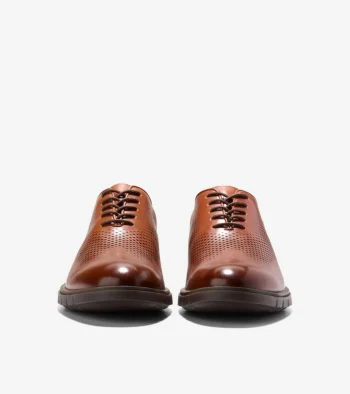 Outlet Cole Haan Men's GrandFlex Dress Laser Oxfords Mahogany
