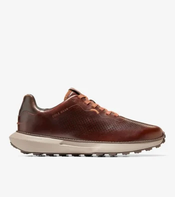 Hot Cole Haan Men's GrandPr&oslash; Ashland Laser Perforated Sneakers Cappuccino-Acorn-SilverLining