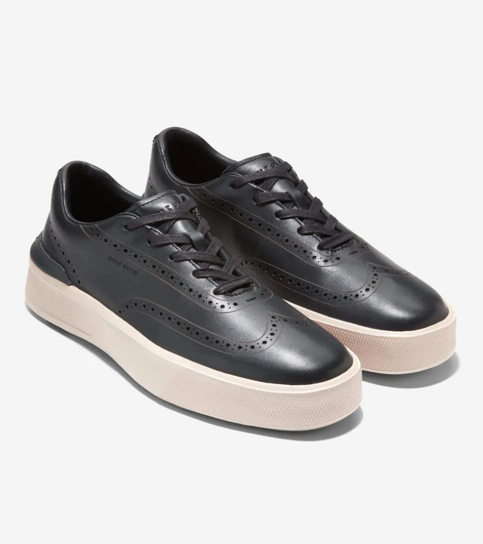 mens-grandproslash-crew-wingti-uUbPTrEN-4.webp Online Cole Haan Men's GrandPrø Crew Wingtip Sneakers Black-Birch