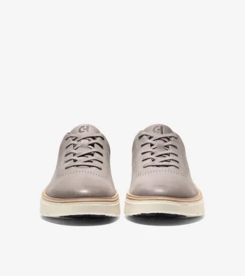 New Cole Haan Men's GrandPr&oslash; FeatherArc Laser Sneakers Ironstone-SilverBirch