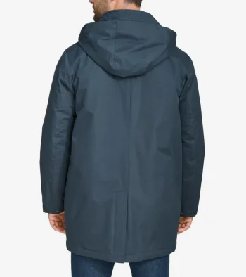 Best Cole Haan Men's Hooded Rain Jacket Navy