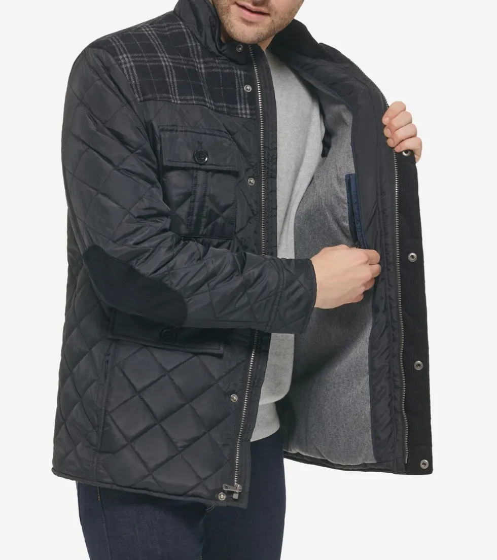 mens-mix-media-diamond-quilted-bzIVxswT-2.webp Fashion Cole Haan Men's Mix Media Diamond Quilted Jacket Black