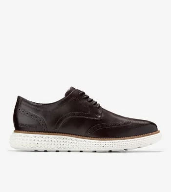Online Cole Haan Men's &Oslash;riginalGrand 2.0 Wingtip Oxfords DarkChocolate-White