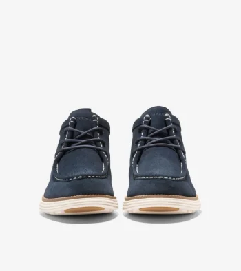 Hot Cole Haan Men's ØriginalGrand Moc Toe Chukka Boots NavyBlazer-NaturalTan-Ivory