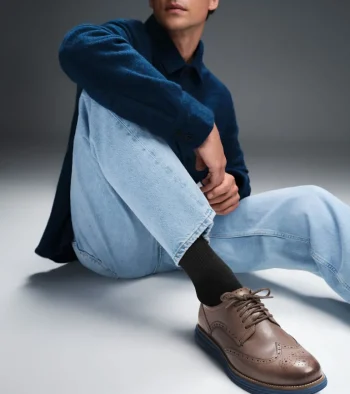 Clearance Cole Haan Men's ØriginalGrand Remastered Wingtip Oxfords Lava-Blueberry