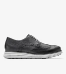 New Cole Haan Men's &Oslash;riginalGrand Remastered Wingtip Oxfords Black-DecemberSky-GlacierGray