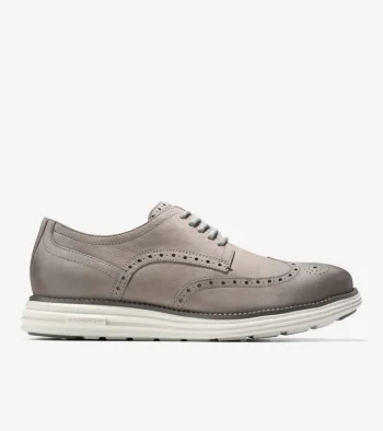 Fashion Cole Haan Men's &Oslash;riginalGrand Remastered Wingtip Oxfords Titanium-SilverBirch
