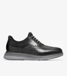 New Cole Haan Men's &Oslash;riginalGrand Ultra Wingtip Oxfords BlackLeather-QuietShade