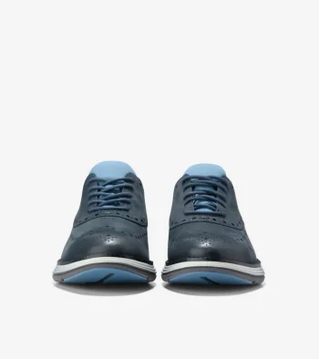 Sale Cole Haan Men's ØriginalGrand Ultra Waterproof Wingtip Oxfords Blueberry-Pavement