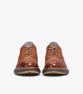 Outlet Cole Haan Men's ØriginalGrand Ultra Wingtip Oxfords WoodburyLeather-Java