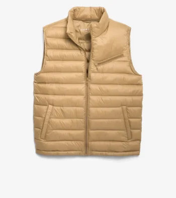 Sale Cole Haan Men's Quilted Vest Sand