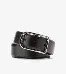 New Cole Haan Men's Reversible Center Bar Belt Black-Tan