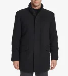 Sale Cole Haan Men's Stand Collar Car Coat Black